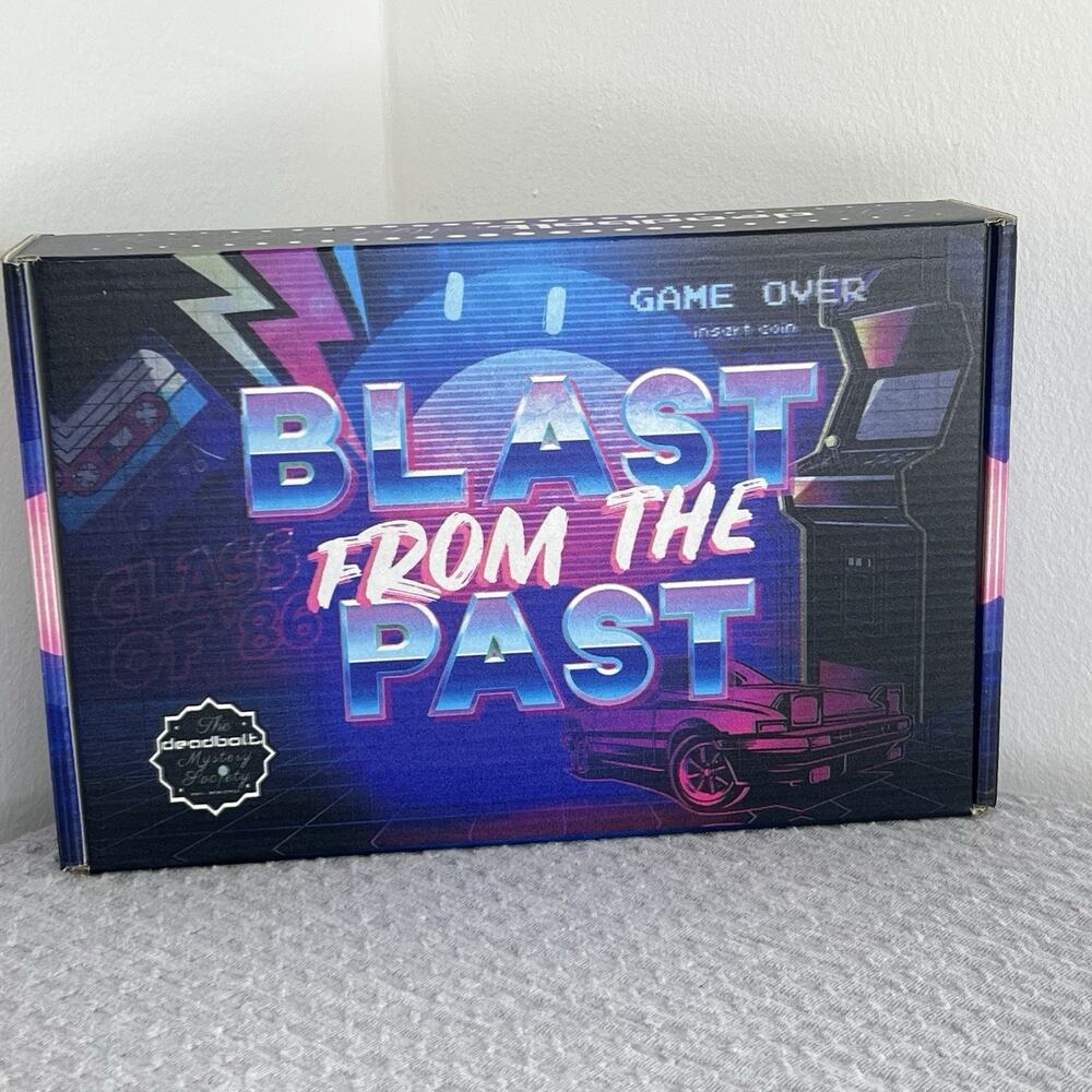 Deadbolt Mystery Society “Blast From The Past “ Interactive Mystery Game Box